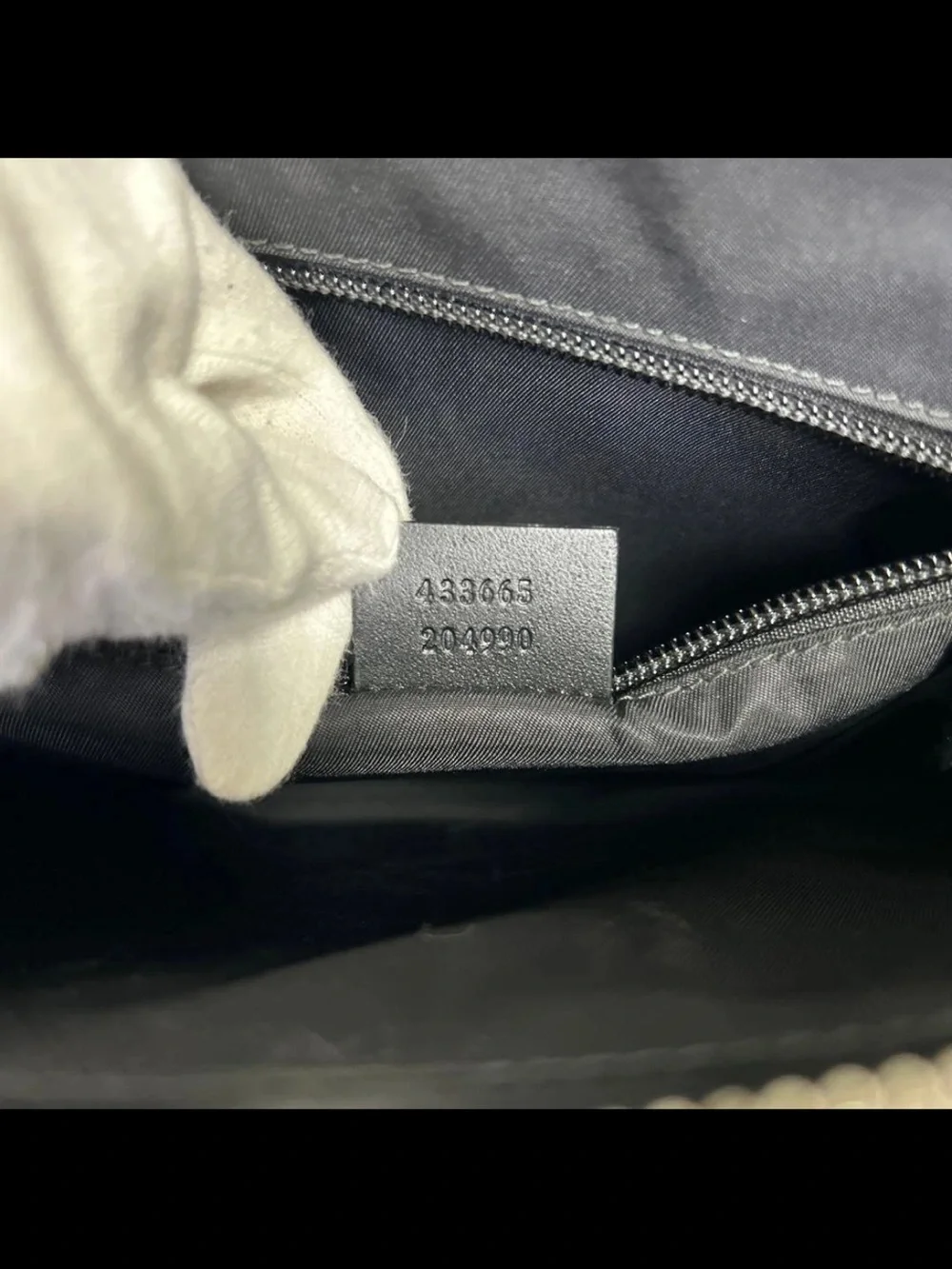 Gucci Beige GG Supreme Canvas Wristlet with Red and Green Web Stripe